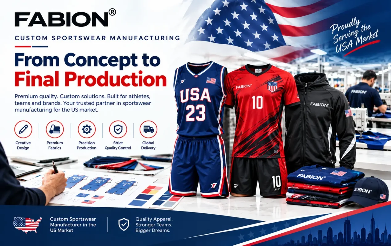 Custom sportswear manufacturer in USA markets
